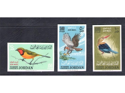 1964 Giordania - Posta Aerea - Gibbons n. 627/29 - Uccelli - MNH**