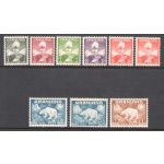 1938-46 Groenlandia, Serie Ordinaria n. 1/9 - MNH**