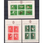 1960 San Marino, Foglietti # 19-21, 3 Foglietti Olimpiadi, MNH**
