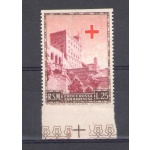 1951 San Marino, n. 369b Croce Rossa Non dentellato Orizzontalmente - MNH**