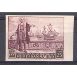 1951 San Marino, n. 380c C. Colombo Non dentellato  - MNH**