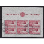 1961 SAN MARINO, Posta Aerea Foglietto 1.000 Lire Elicottero, 6/7/1961 - FDC