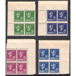 1925 NORVEGIA,  n. 108/111 Stemmi,  Blocco di quattro , MNH**