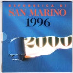1996 Repubblica  di San Marino, Monete Divisionali , Serie completa FDC