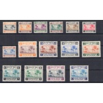 1941  Sudan Postage - SG 81/95 , Tuti Island , Serie di 15 valori MNH**
