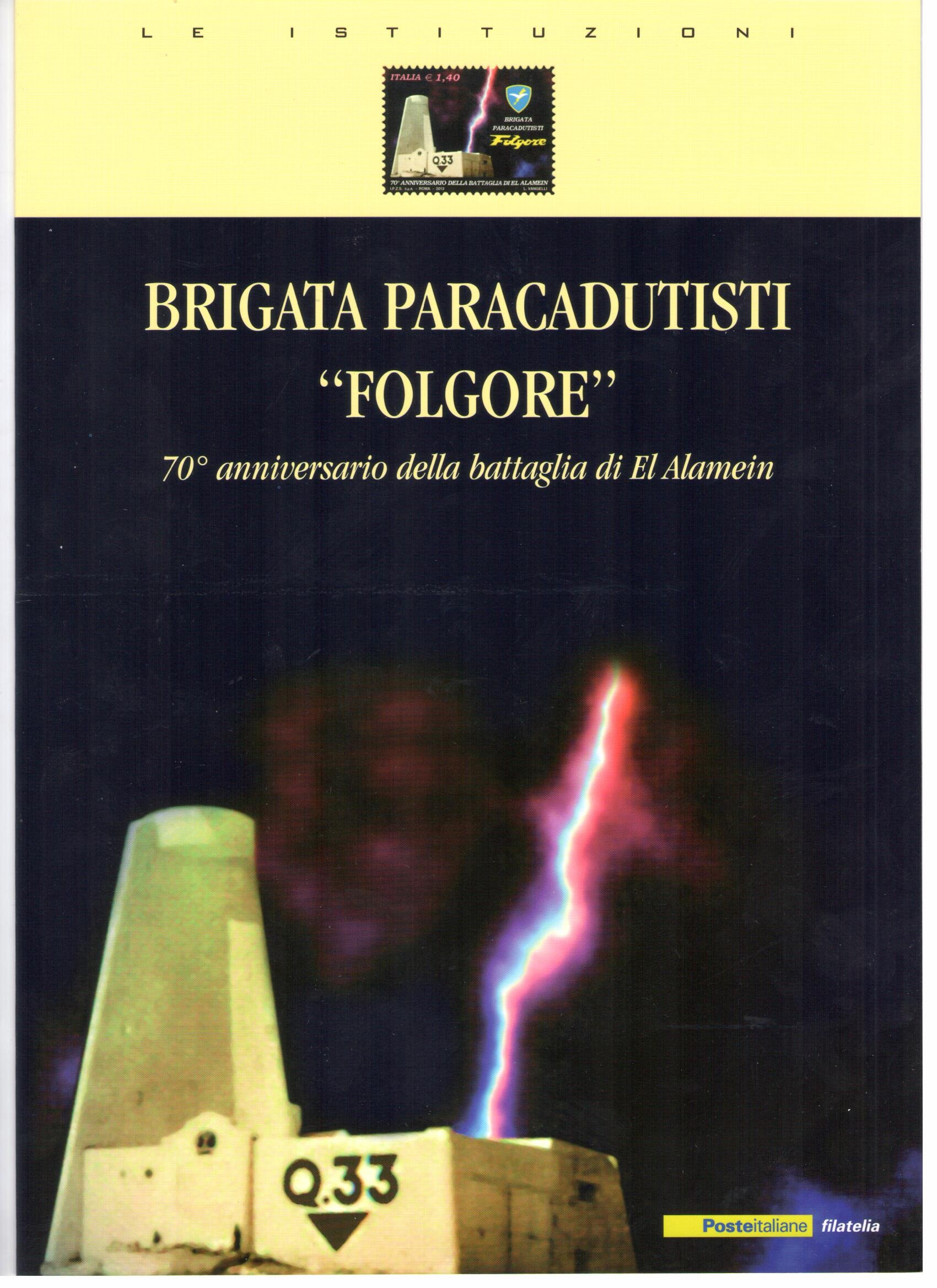 2012 Italia - Repubblica , Folder - Paracadutisti Folgore n. 327- MNH**