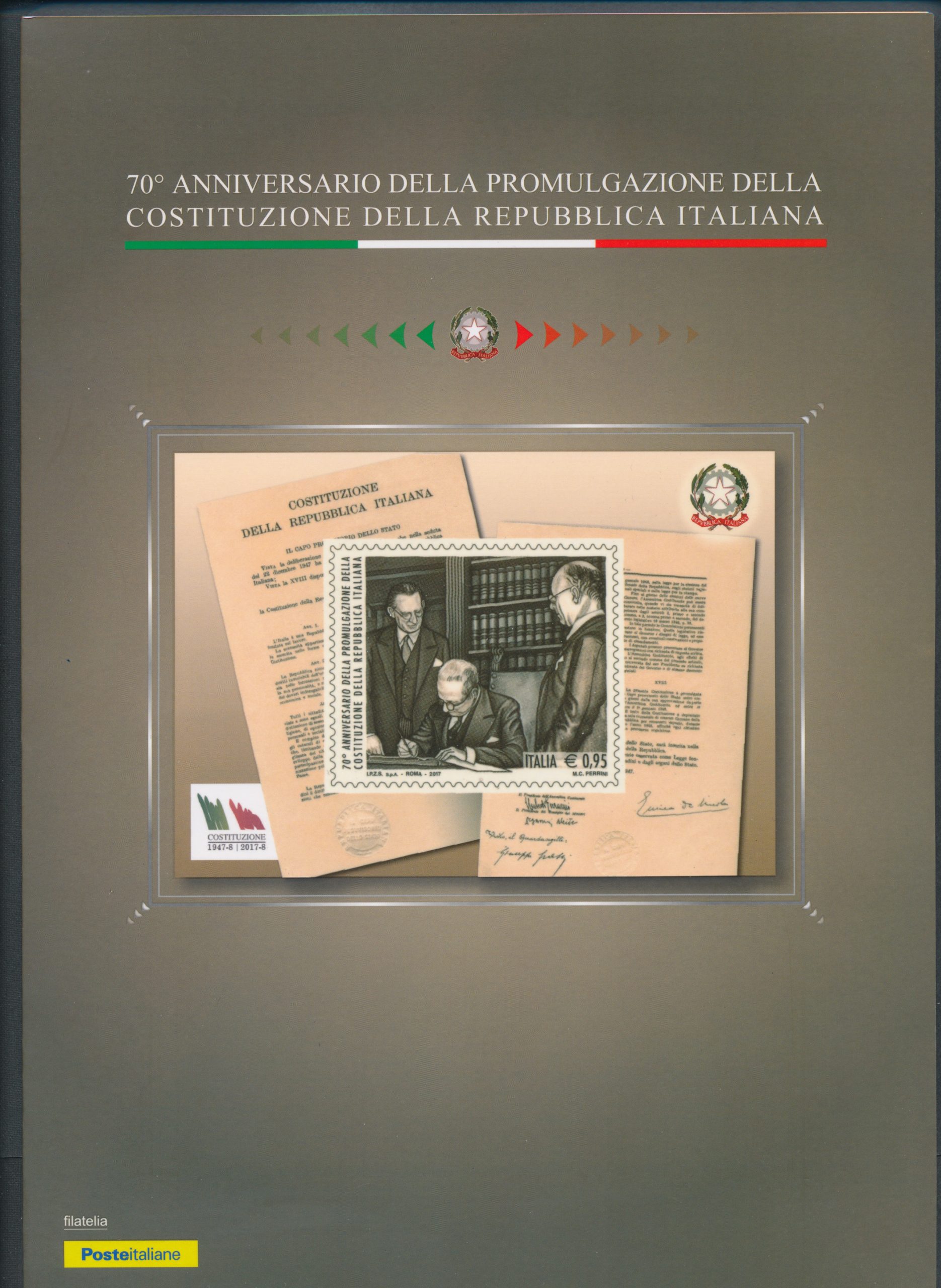 2017 Italia - Repubblica , Folder - 70 Costituzione Repubblica n. 544 - MNH**