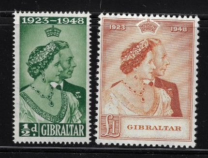 1948 Gibilterra, Stanley Gibbons n. 134-35 - MNH**