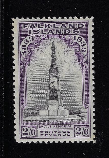 1933 Falkland Stanley Gibbons n. 135 - 2s.6d. black and violet - MLH*