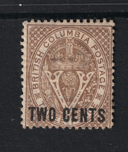 1860 British Columbia - SG n. 28 dentellati 14, MH*