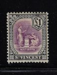 1913-17 ST. VINCENT - Stanley Gibbons n. 120 - 1£ mauve and black - MNH**