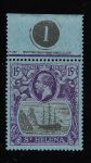 1922-37 St. Helena, Stanley Gibbons # 113, 15s. grey and purple/blue, MNH**