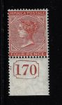 1883-97 JAMAICA - Stanley Gibbons n. 22 - 4d. red orange MH* Numero di tavola