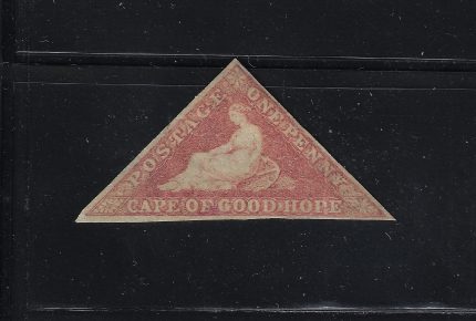 1855-63 Cape of Good Hope, Stanley Gibbons n. 5a, 1d. rose , MH*