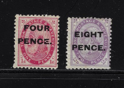 1891 Tonga - Stanley Gibbons n. 5-6 - MH*