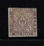 1862-64 Newfoundland - Stanley Gibbons n. 16 - 1d. chocolat brown - MH*