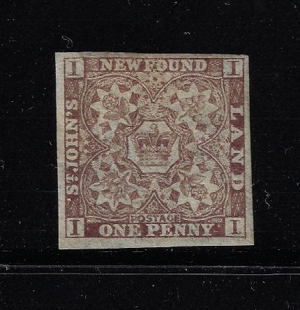 1862-64 Newfoundland - Stanley Gibbons n. 16 - 1d. chocolat brown - MH*