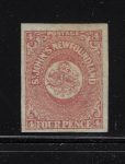 1862-64 Newfoundland - Stanley Gibbons n. 18 - 4d. rose lake - MH*