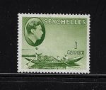 1938-49 Seychelles - 1r. yellow green ,Stanley Gibbons n. 146 , MNH**