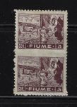 1919 Fiume - Vedute non dentellate al centro , coppia , n. B47h - MH*