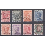 1923 SASENO, Francobolli d' Italia Soprastampati , n° 1/8 , 8 valori , Usati