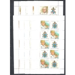 2000 Vaticano, 9 Minifogli da 5 valori , Papi n. MF 1194/02 - MNH**
