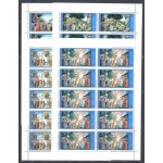2000 Vaticano, 4 Minifogli da 10 valori , Cappella Sistina n. 1204/07 - MNH**