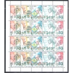 2000 Vaticano, 1 Minifoglio da 20, Viaggi del Papa n. MF 1219/23 - MNH**