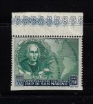 1952 San Marino, Colombo 200 Lire non dentellato min basso, MNH** (Piegato)