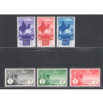 1932 Cirenaica, Posta Aerea # 6-11, Soggetti Africani, 6 valori, MH*