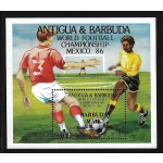 1986 Barbuda, Calcio Messico 86 - Foglietto Yvert n. 102 - MNH**