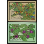 1986 Barbuda, Fiori Diversi - Foglietto Yvert n. 107/08 - MNH**
