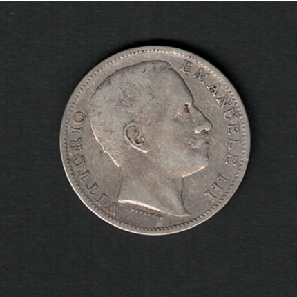 1905 Vittorio Emanuele III - Aquila con scudo Sabaudo - 2 Lire Argento - MB