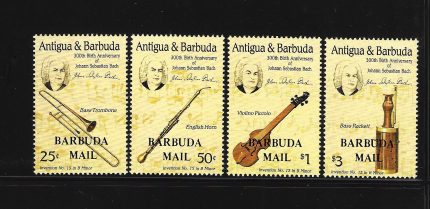 1986 Barbuda, J.S. Bach - Yvert n. 797-800 - MNH**