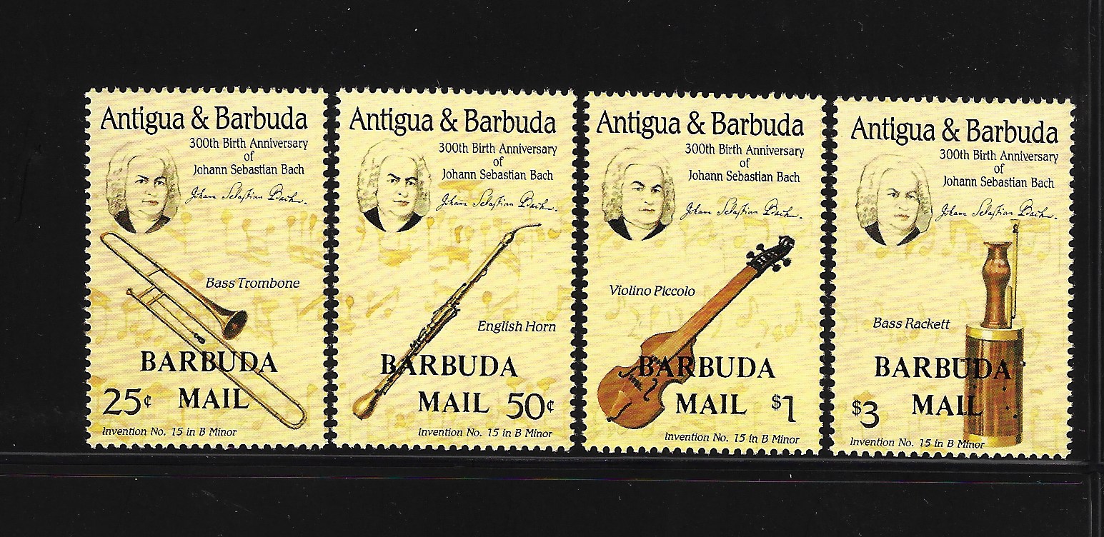 1986 Barbuda id 78098 1986 Barbuda, J.S. Bach - Yvert n. 797-800 - MNH** - immagine 1