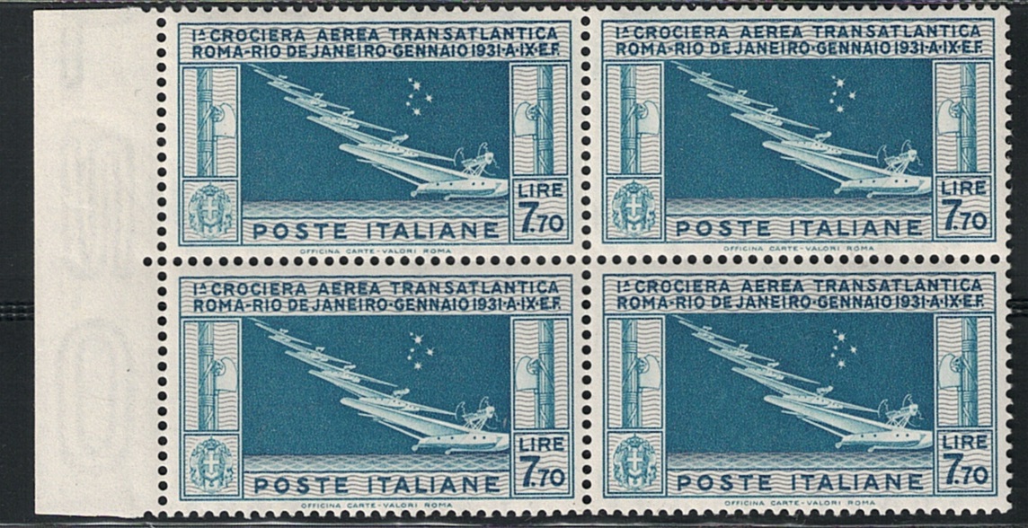 1930 Italia, Crociera Transatlantica Generale Balbo, Lire 7,70 - n 25 - MNH**