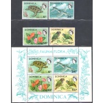 1970 DOMINICA - Yvert n. 292/95 + Foglietto # 3, MNH**