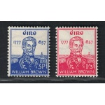 1957 IRLANDA, # 132/33 William Brown Ammiraglio, MNH**