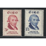 1959 IRLANDA, # 142/43 Bicentenario Birreria Guiness, MNH**