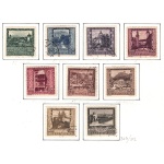 1923 AUSTRIA, n. 304/12 Vedute di Città Austriache, Serie completa Usata