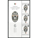 2017 San Marino, Blocco Angolare Figurato Juventus # 180 - MNH**