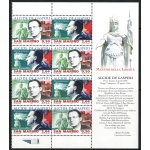2011 San Marino, Blocco Angolare Figurato Alcide De Gasperi # S.32 - MNH**