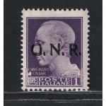 1944 Repubblica Sociale Italiana, G.N.R. # 486, 1 Lira doppia soprastampa MNH**