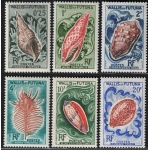 1962-63 Wallis et Futuna, Yvert # 162/67, Conchiglie, MNH**