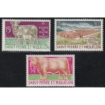 1970 Saint Pierre et Miquelon, Yvert # 407/09, Allevamenti, MNH**