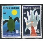 1976 Polinesia, Yvert # 108/09, Giornata Mondiale Ecologia MNH**