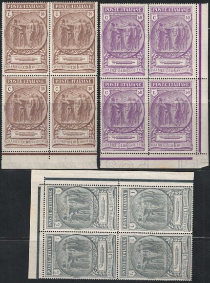 1923 Italia, Regno, Camice Nere # 147/49, Blocco di Quattro, MNH**
