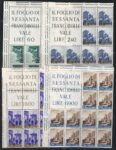 1961 San Marino, Blocco Angolare di 12, Vedute # 36/39, nuovo, MNH**