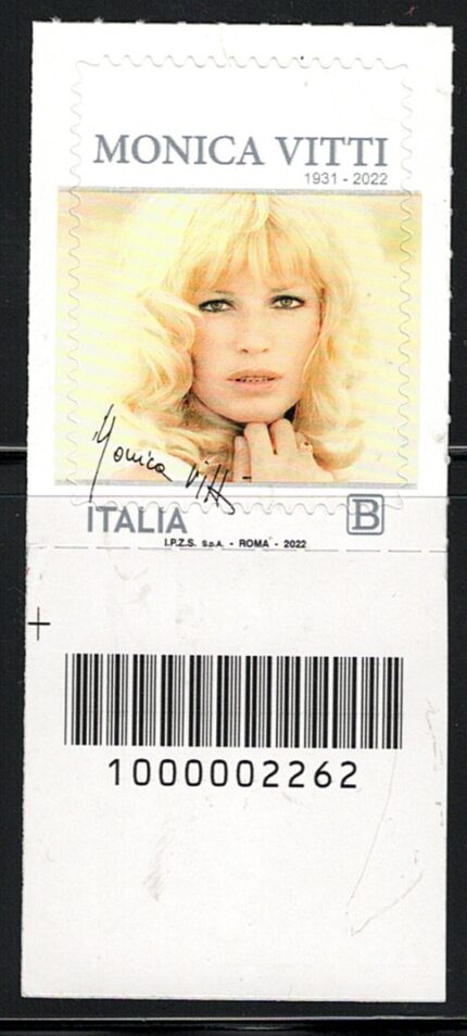 2022 Italia, Monica Vitti senza Italia, senza valore # 4249 Codice Barre, MNH**