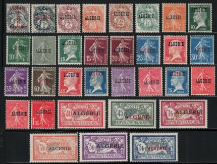 1924-25 ALGERIA, Soprastampati, # 1/33, MNH**